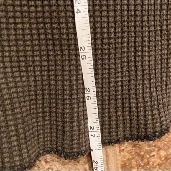 rag & bone Men’s Olive Green Waffle Knit Hoodie Size L 100% Cotton - Picture 7 of 10